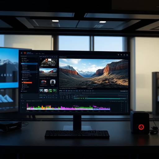 Screenshot of a modern film editing software interface.